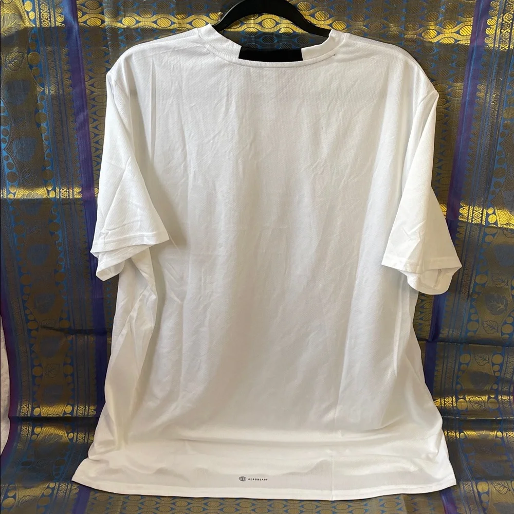 NWOT Adidas White Short-Sleeve Logo Tee.  Men’s Size XL - Picture 2 of 5